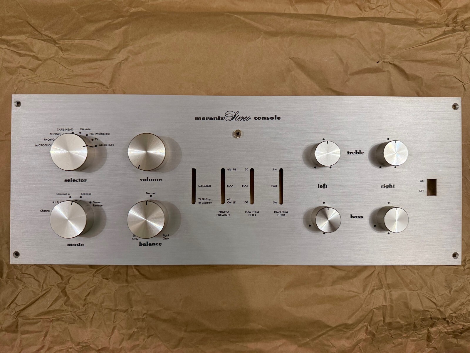 Marantz 7c 7 tube preamplifier volume balance selector mode knob