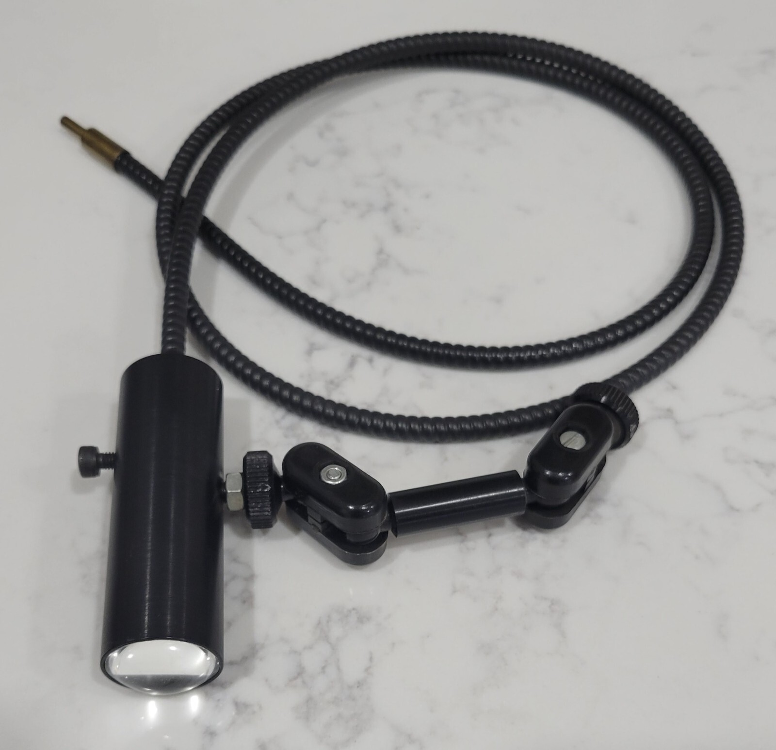 Fiber-Optic Light Flex Cable and spotlight head and Mounting arm Black 40" Long