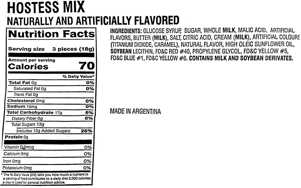 Arcor Hostess Candy Mix -Strawberry-Butterscotch-Cinnamon-Mint Starlights bulk