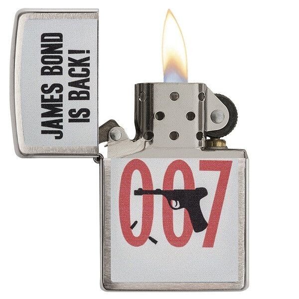 Zippo James Bond Is Back Brushed Chrome 29563