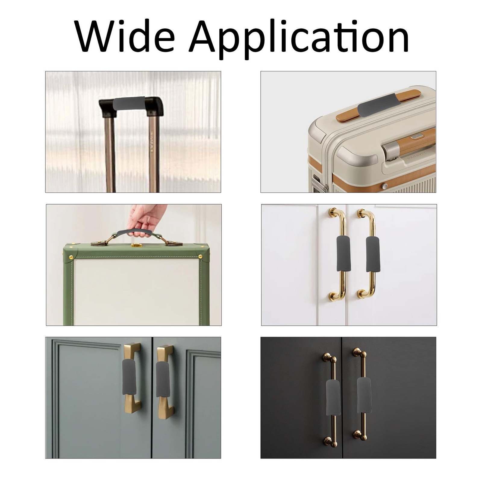 2PCS Soft Luggage Handle Wraps, Travel Suitcase Handle Cover Identifier Tags ...