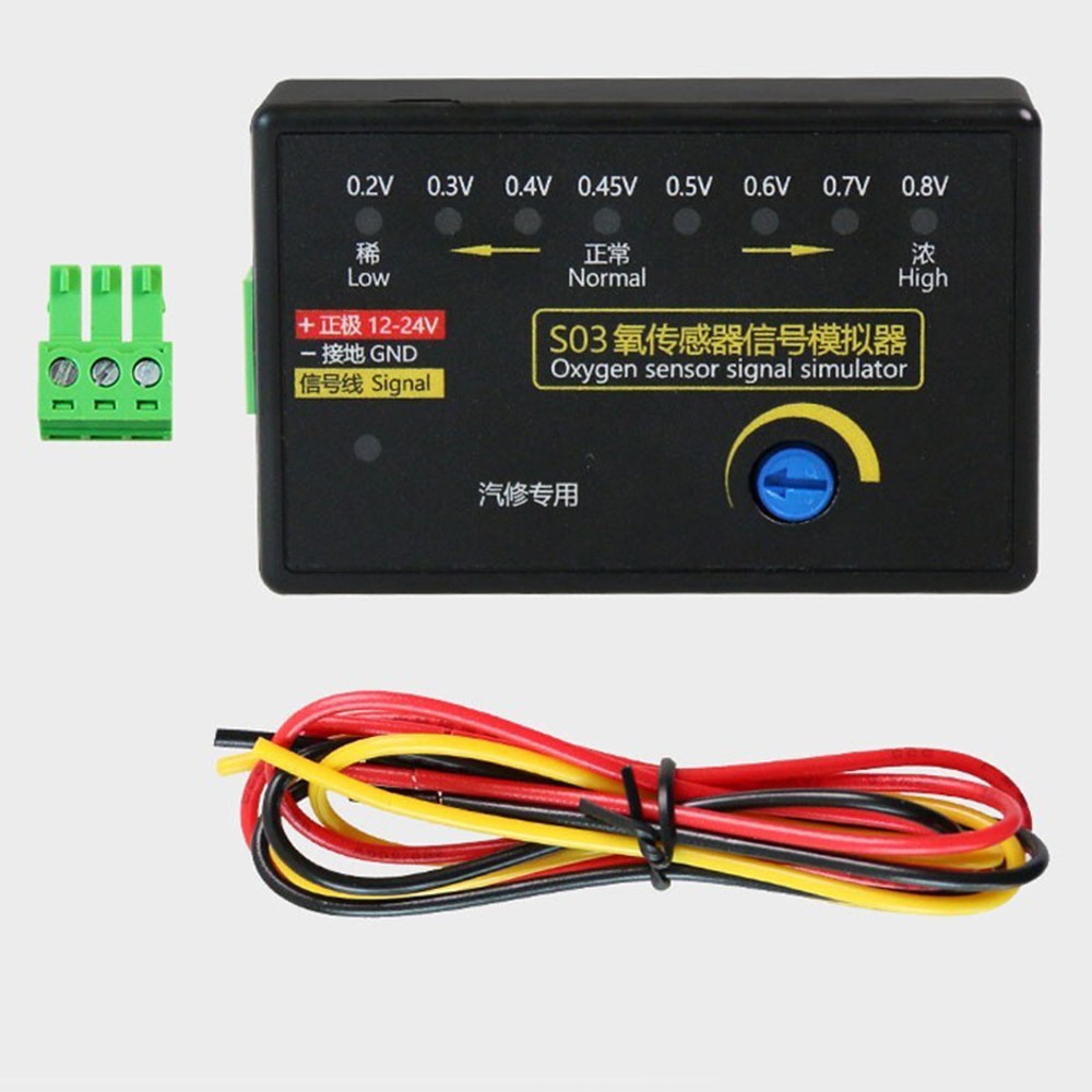 0.2-0.8V Adjust Voltage for Auto OBD S03 4-Wire Oxygen Sensor Signal Simulator ✨