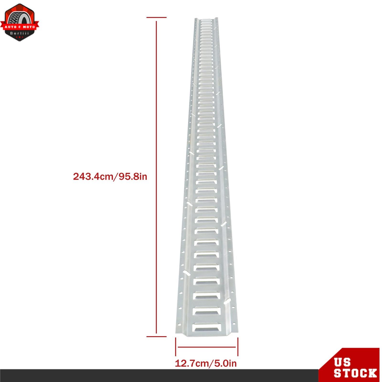 8' E Track Tie Down Enclosed Trailer 30 Pack With End Caps Straps Rings For ATV