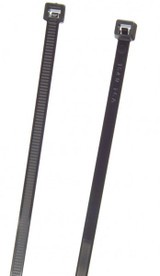 ProFleet 100 pack 15.5-Inch Black Nylon Tie Straps, 50 lb Tensile Strength, O...