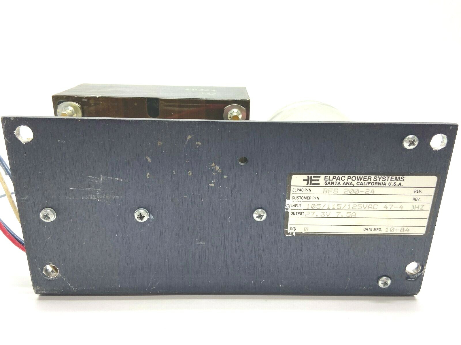 Elpac BFS 200-24 Power Supply 27.3V 7.5A