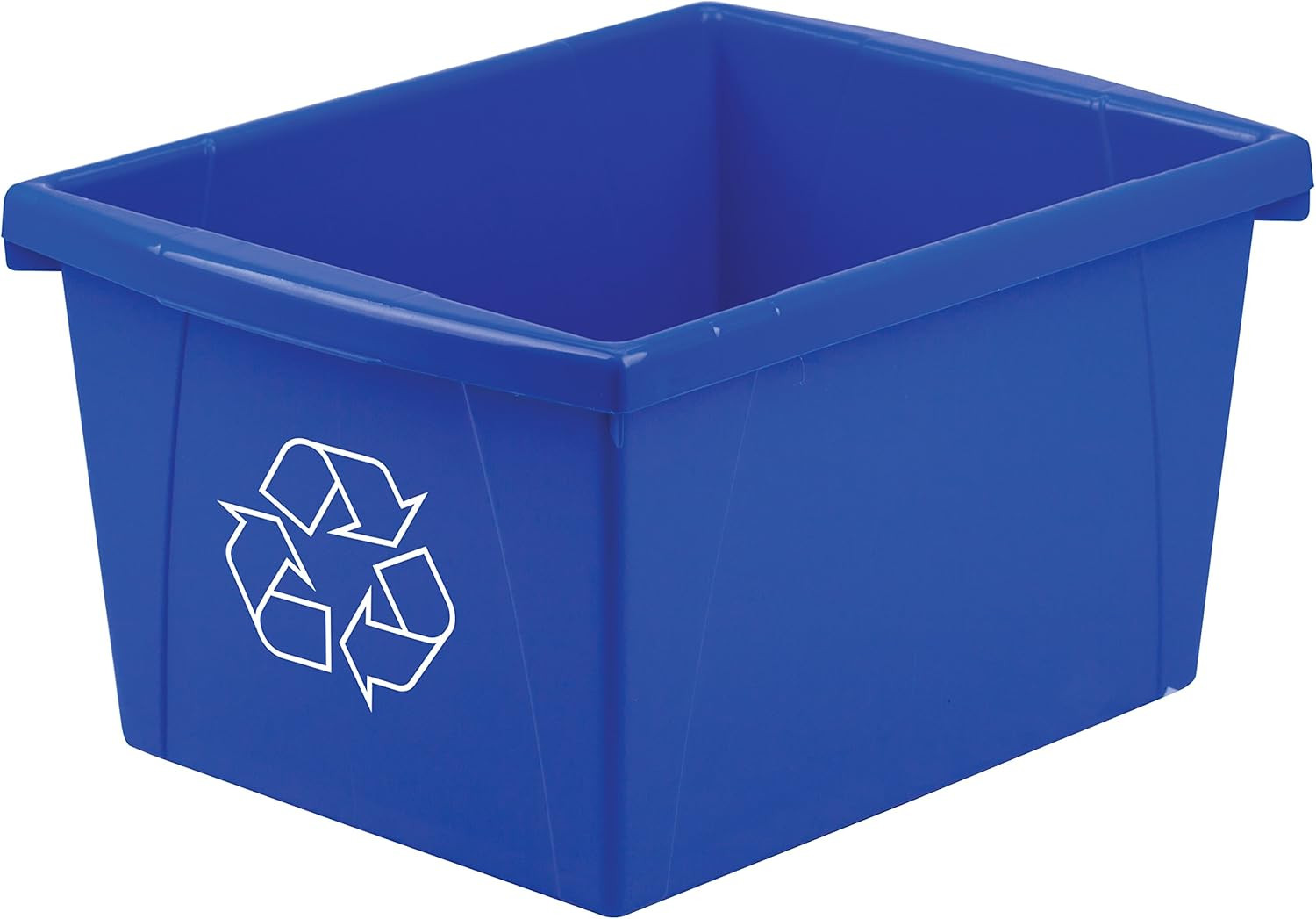 4 Gallon (15L) Recycle Bin, 14.8 X 7.87 X 11.25 Inches, Blue (61505A06C)