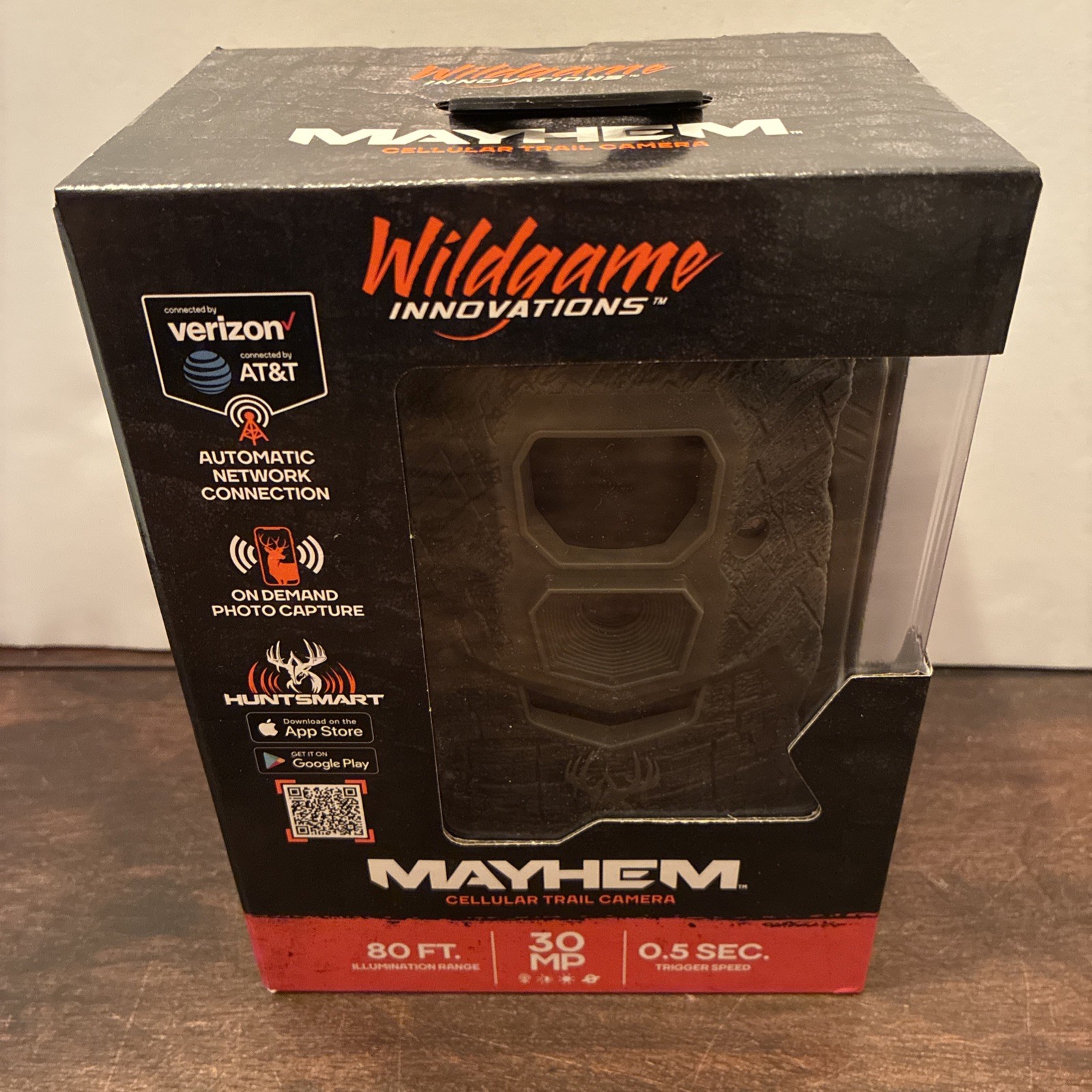 Wildgame Innovations Mayhem Cellular Trail Camera 80Ft. Illumination 30MP Gray