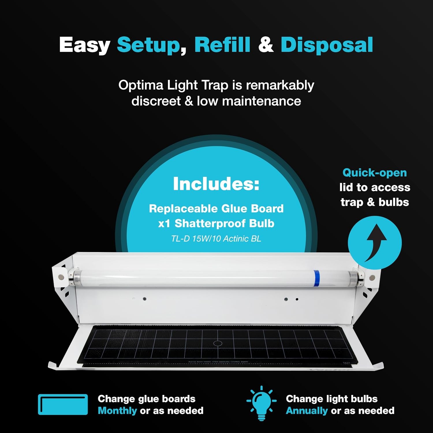 Catchmaster Vector Optima White UV Fly Light Trap Wall-Mount Insect Killer