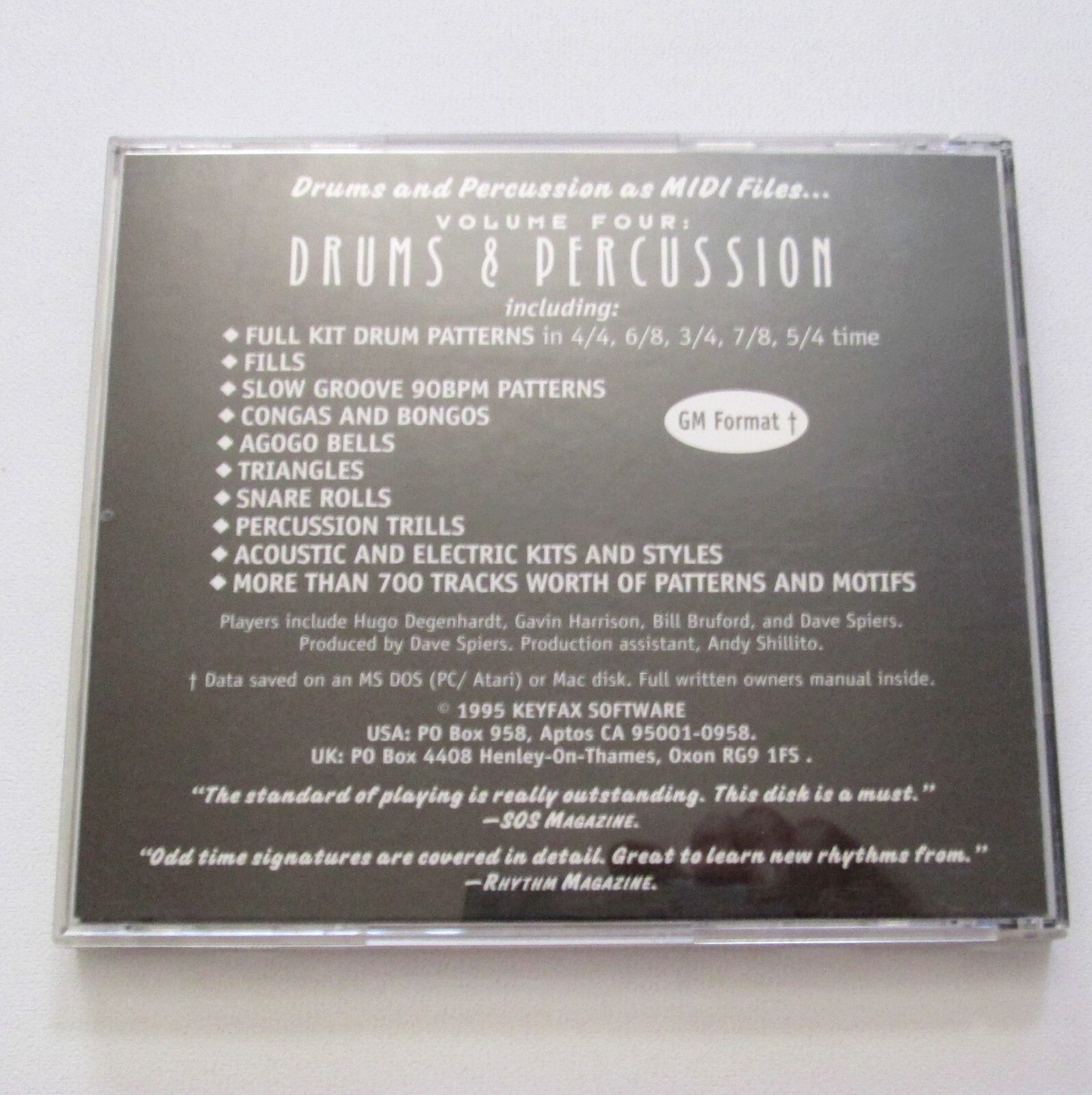 Twiddly Bits MIDI Files Vol 4 Drums Percussion Floppy Disc GM Format 1995