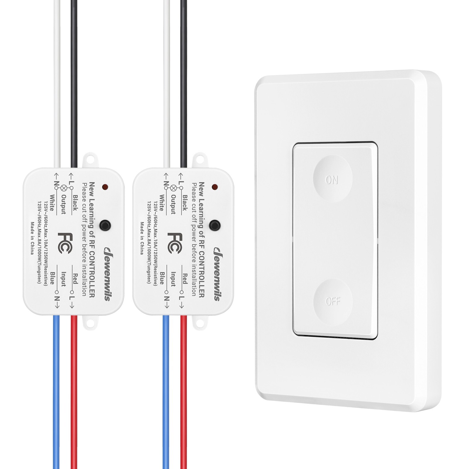 DEWENWILS Wireless Remote Control Wall Light Switch for Ceiling Lights 30M Range
