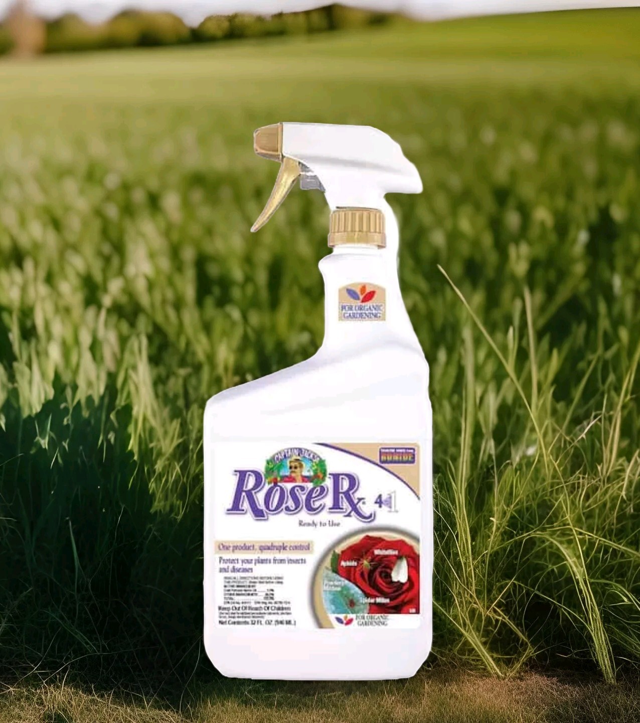 Captain Jacks Rose Rx Spray Fungicide Insecticide Organic Gardening 32oz Ready