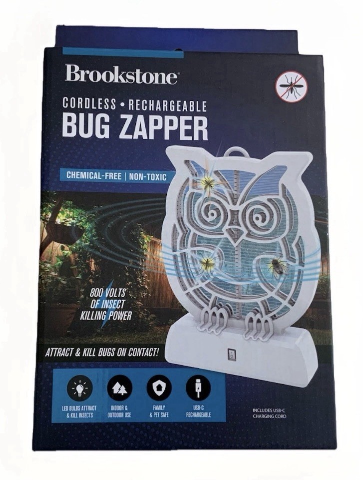 RARE 800 Volt Owl Shaped Cordless Rechargeable Bug Zapper