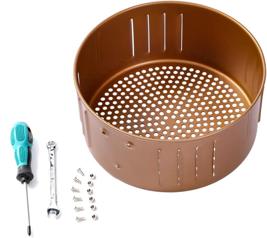 Air Fryer Replacement Basket 3.7QT For Power,Air fryer Accessories for Golden