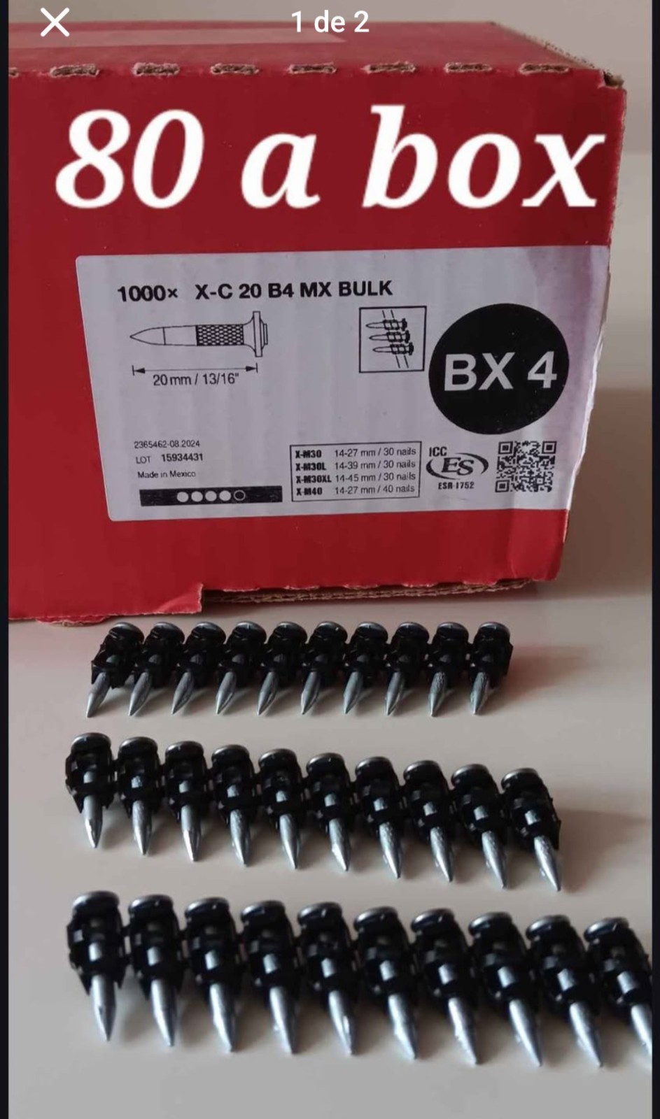 1.000 Xc 20 B4 HILTI NAILS