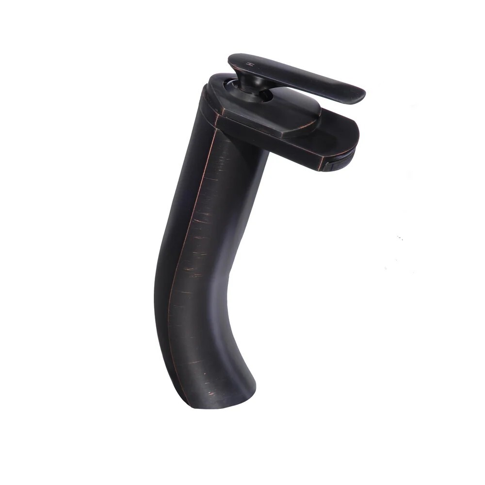 Novatto GF-057ORB Cascade Single Lever Waterfall Vessel Faucet, Oil Rubbed Br...