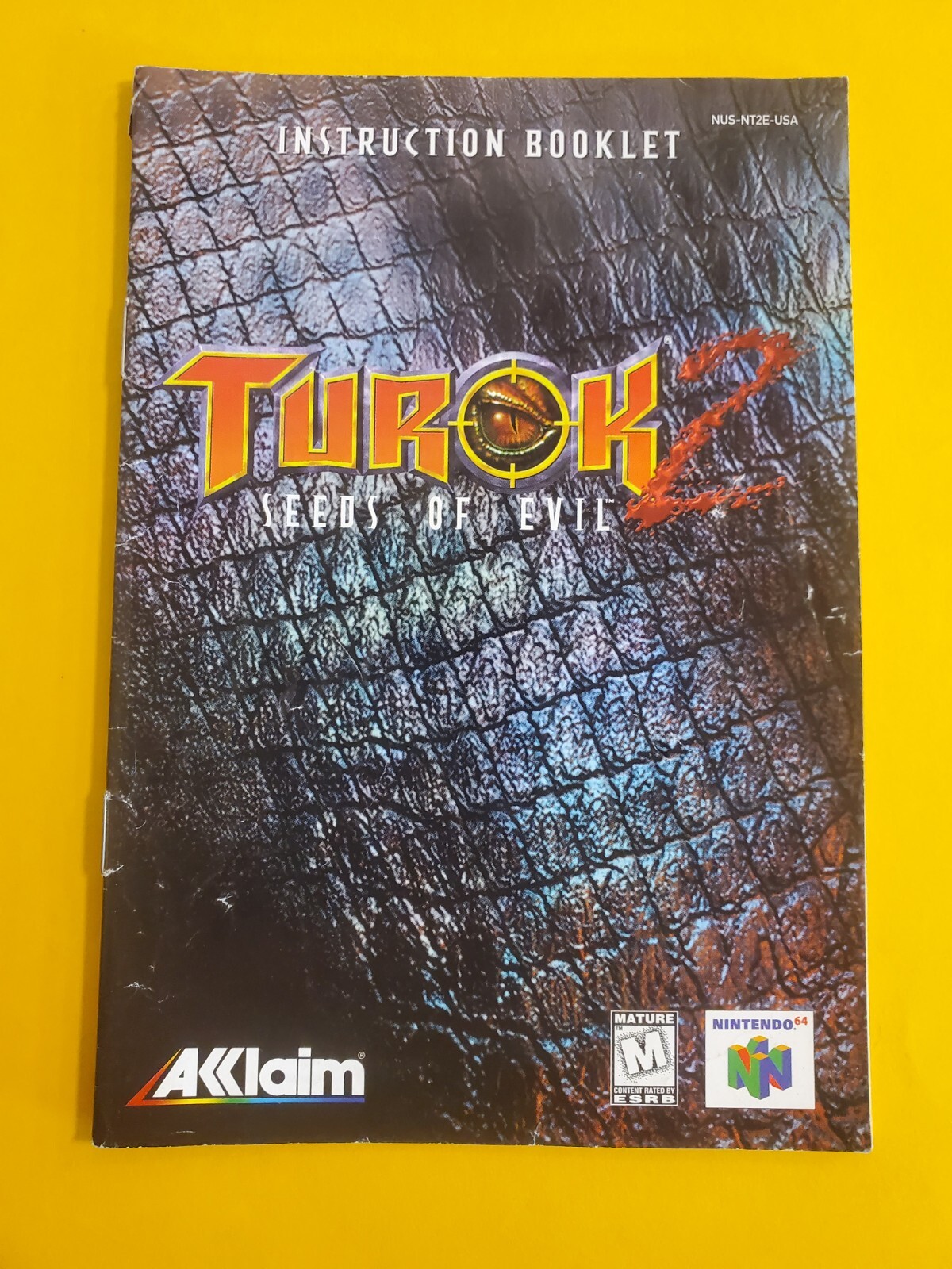 Turok 2:  Seeds of Evil Nintendo 64 Authentic Instruction Manual Booklet Only