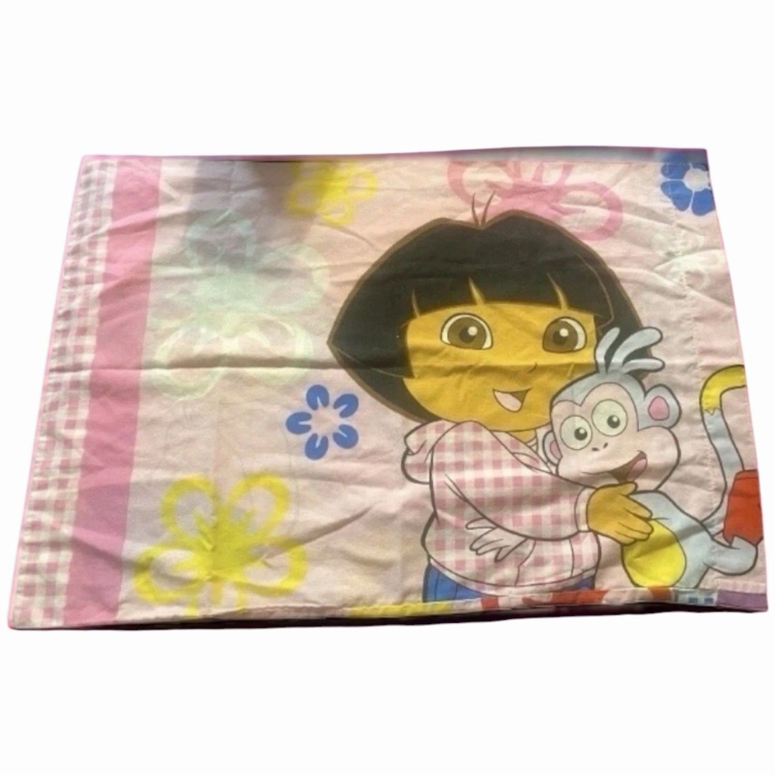 Vtg Dora The Explorer Nickelodeon Nick Jr Kids Pillow Case 2009 Boots Y2k
