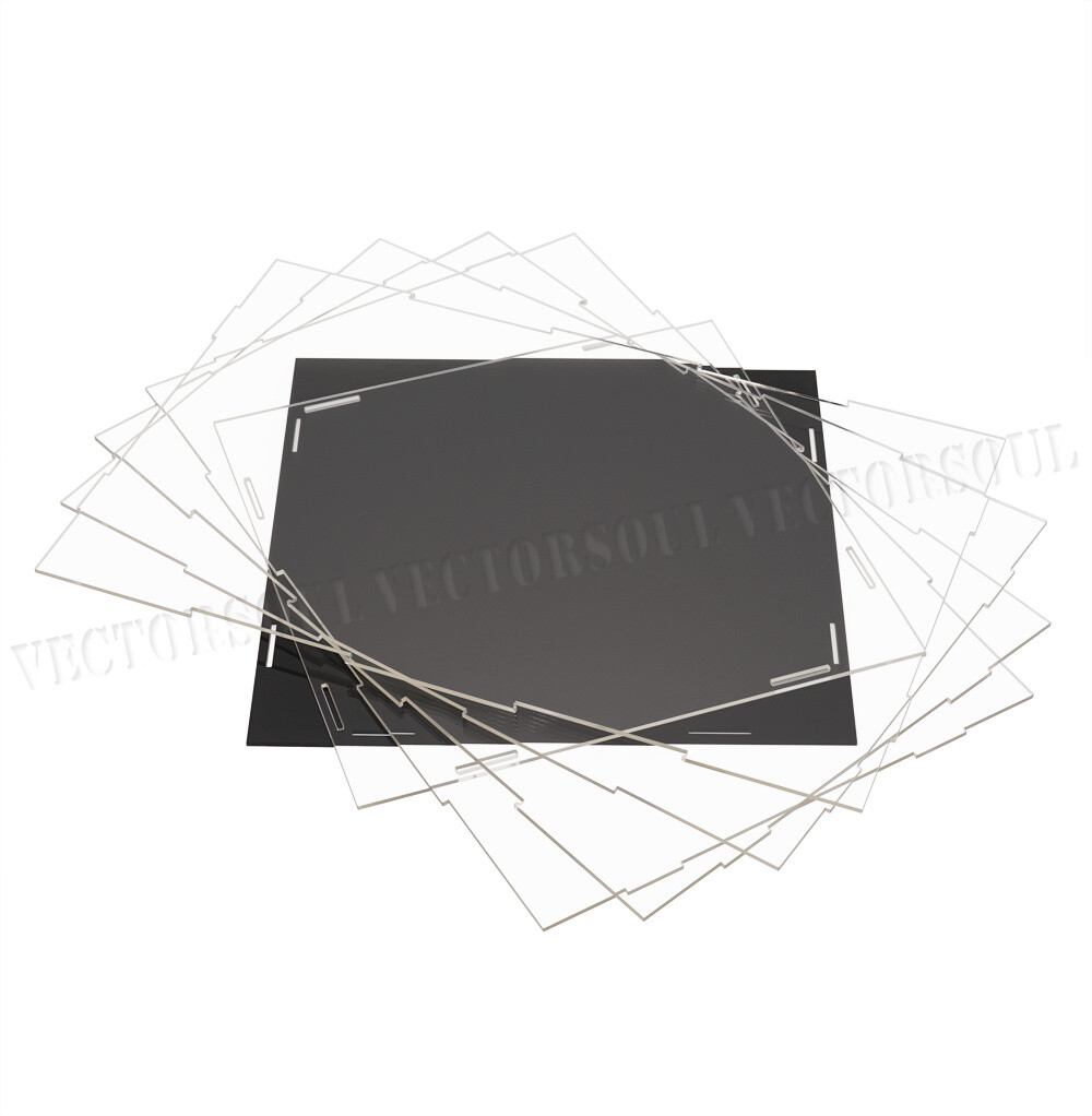 17" Large Acrylic Display Case Dustproof Clear Box Action Figures Self-Install