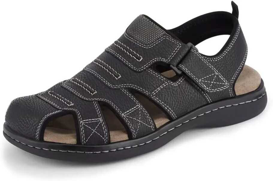 Dockers Men's Searose Fisherman Sandals Color Black Size 14 Style 90-21374