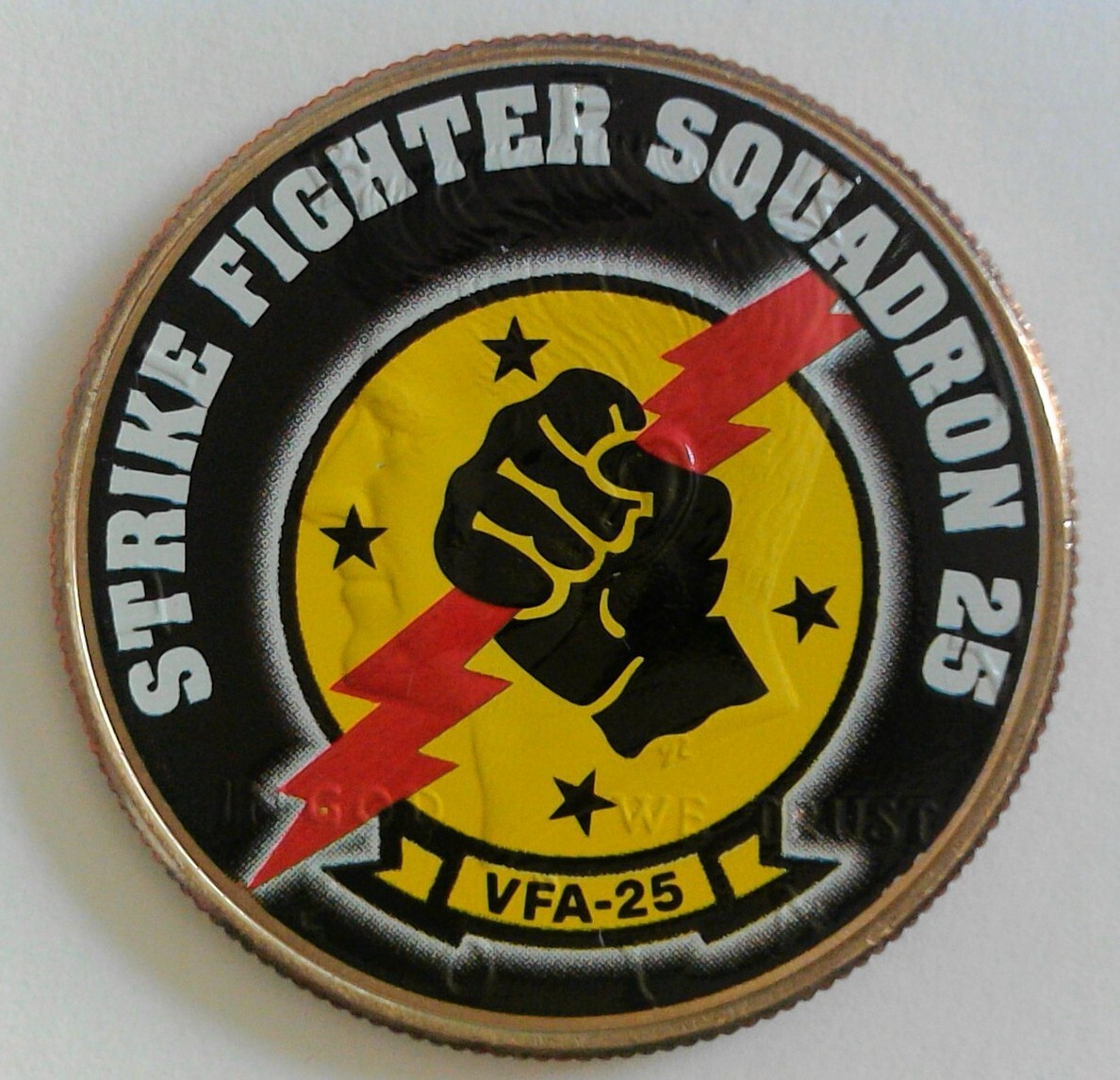 Strike Fighter Squadron 25 VFA-25 U.S. Military Insignia - Colorized Half Dollar