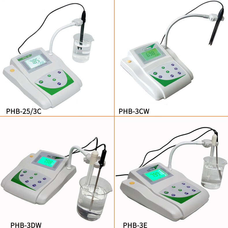 Lab PH Meter Benchtop Digital Acidity Measure mV Tester w/Temperature Compensate