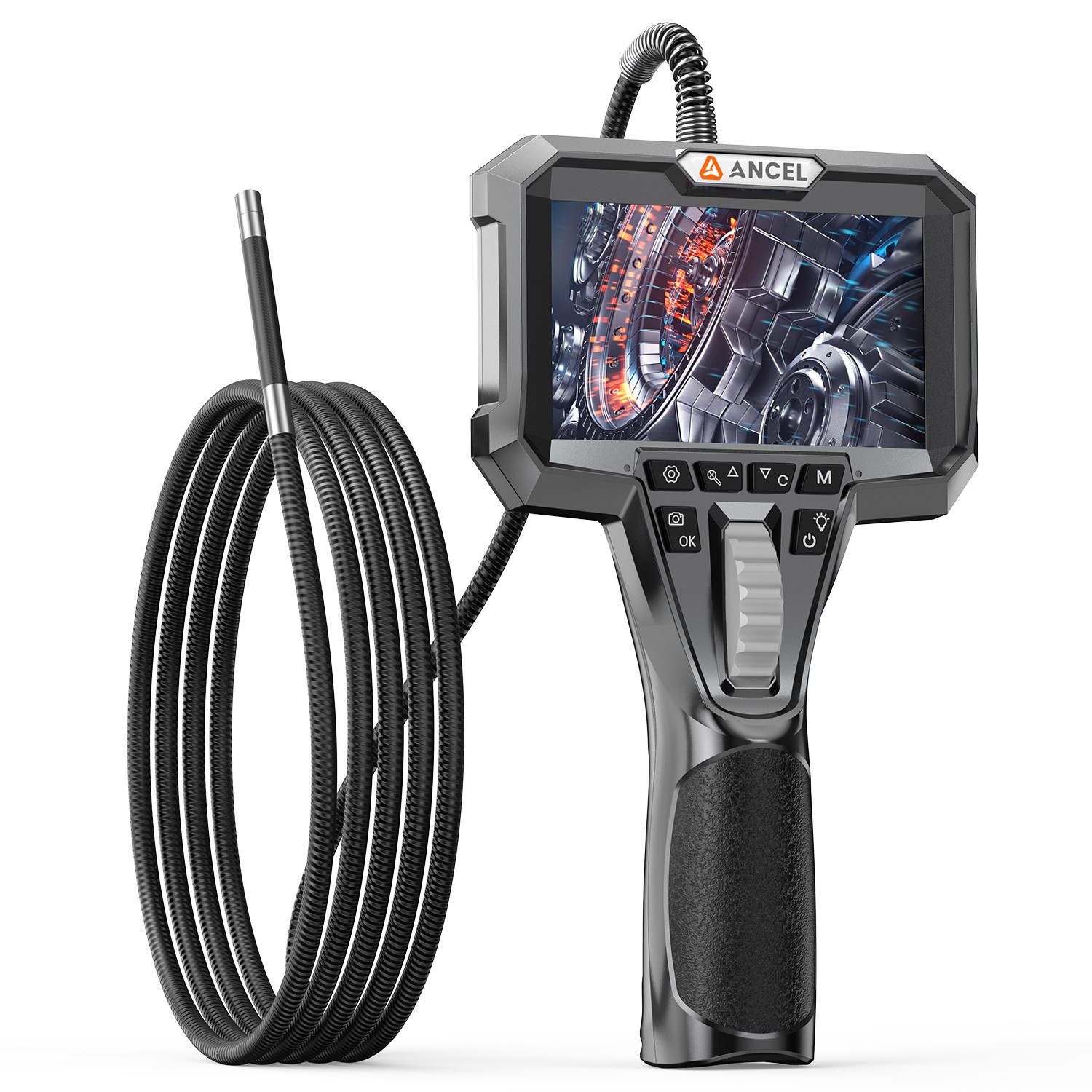 210° 3.9MM Hose Inspection Endoscope Camera with Light 4.3inch Borescope Camera