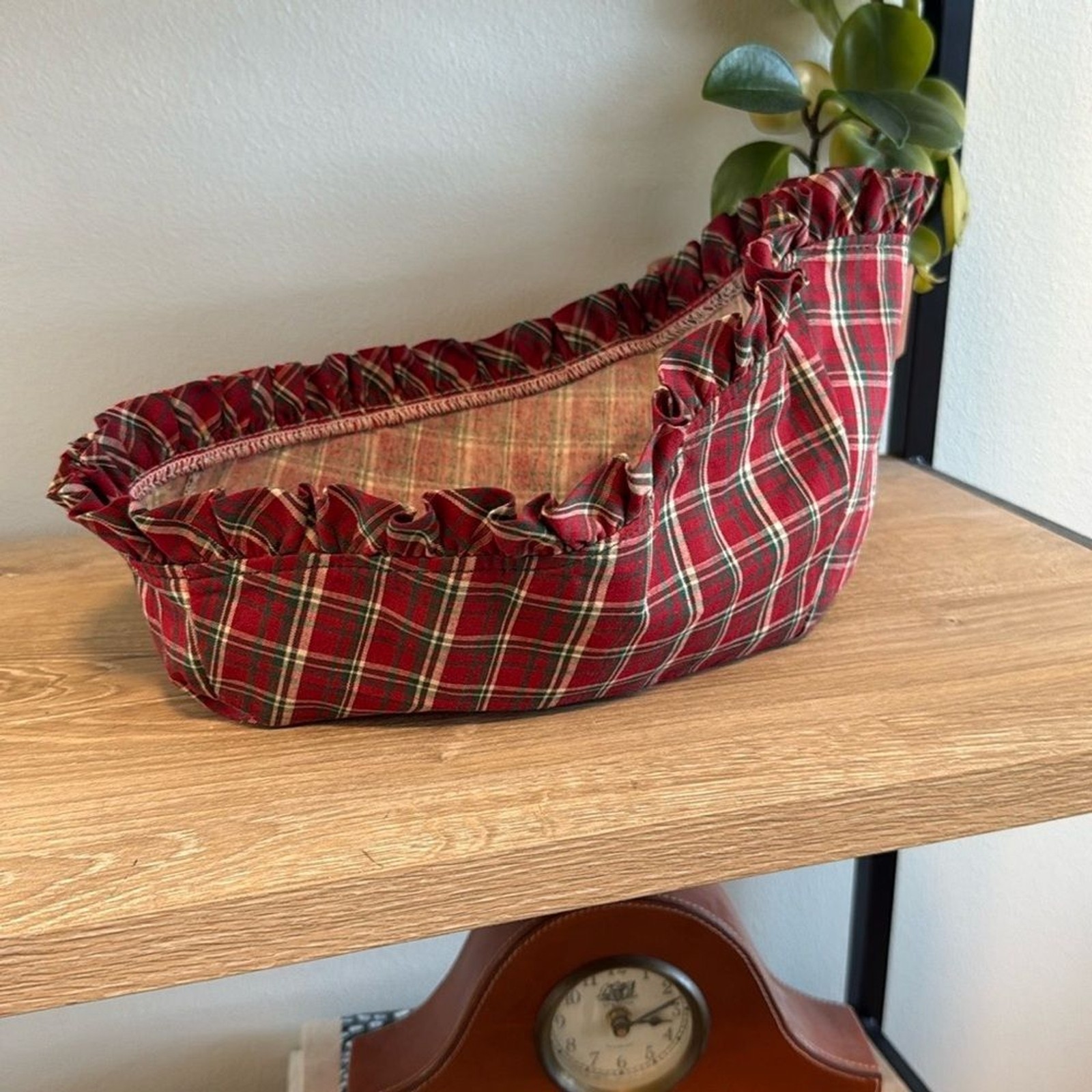 Longaberger Red Tartan Plaid Basket Liner