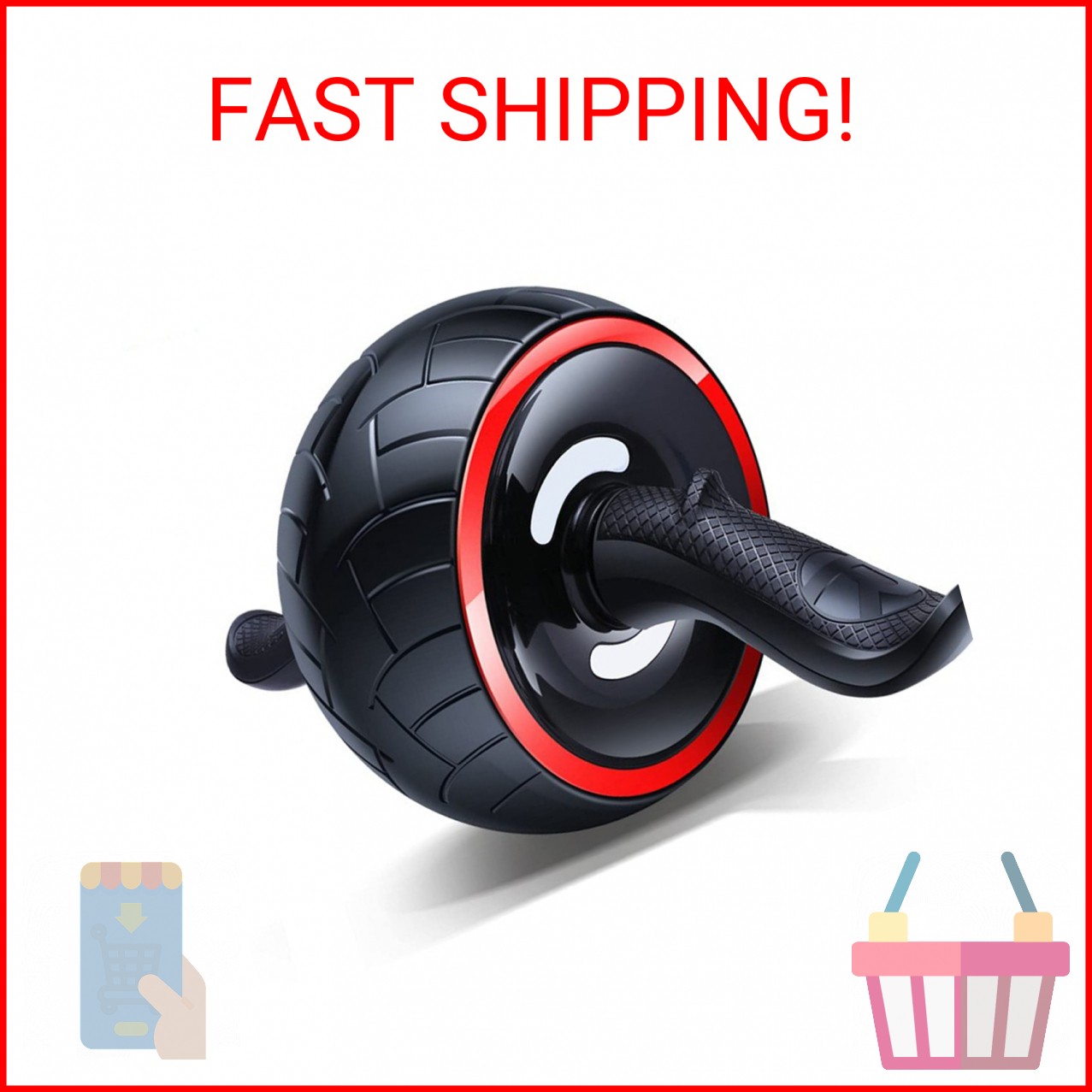 TOSAMC Ab Roller Wheel-Abs Workout Equipment for Abdominal Core Exercise at Home