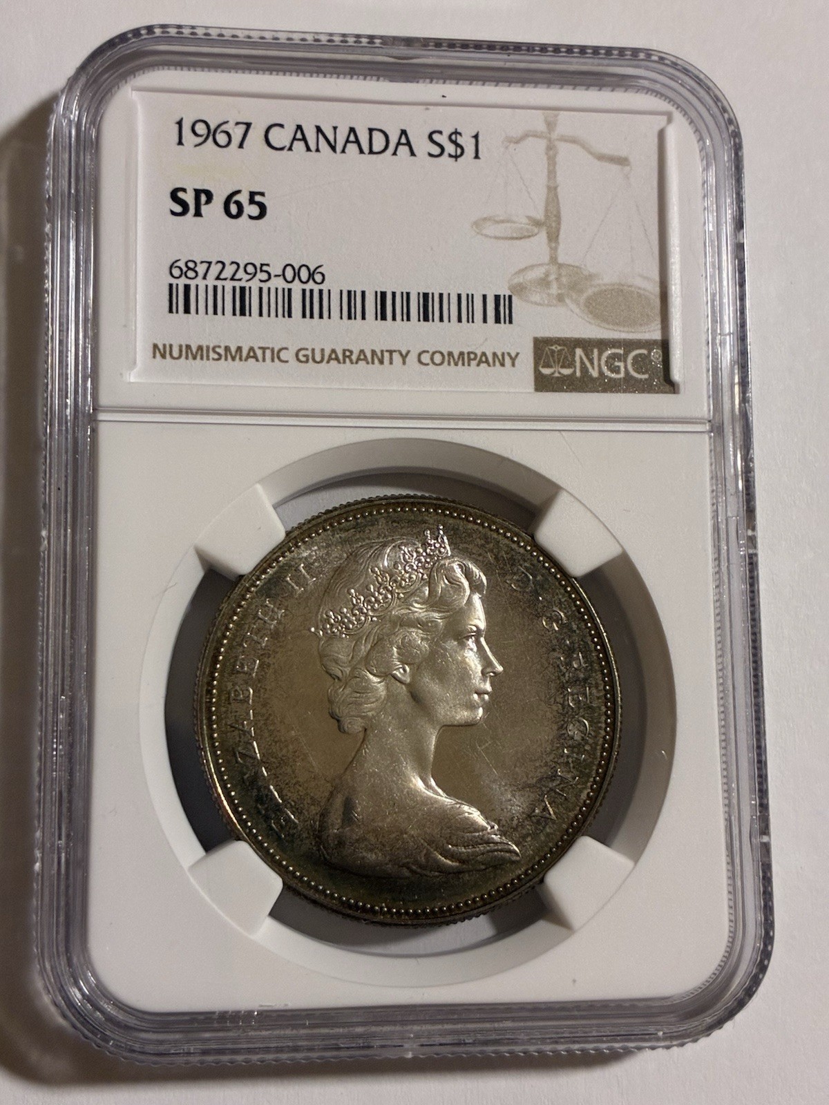 1967 Canada Dollar NGC SP65
