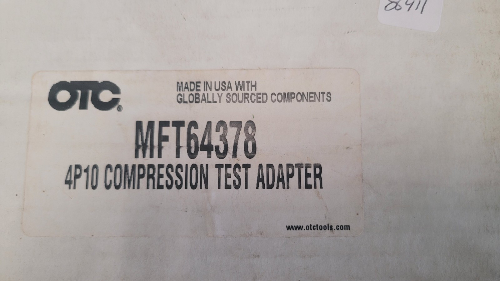 OTC MFT64378 4P10 Compression Test Adapter NEW Mitsubishi