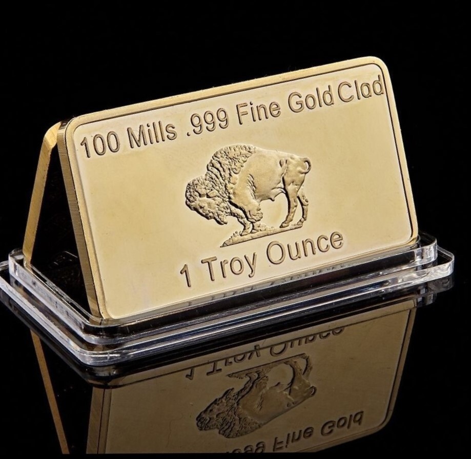Superb 1 troy ounce 100 Mills .999 Fine Gold Collector Bar with Free Shipping!