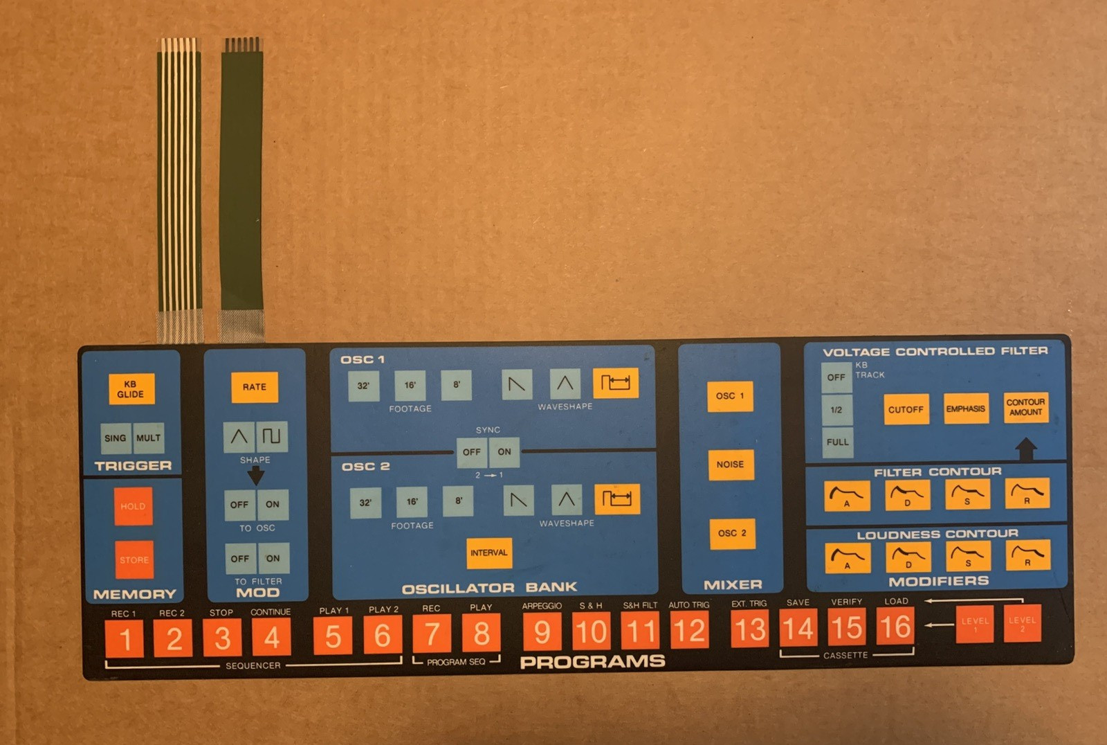 Original Moog Source Control Panel Membrane OEM NEW OLD STOCK!