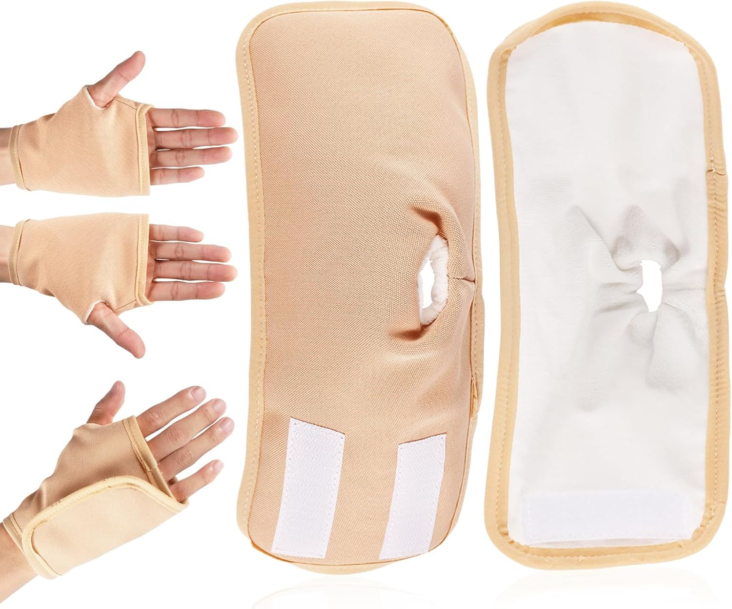 2 Pack Castor Oil Hand Wraps Reusable Compression Hand Packs Wrist Support