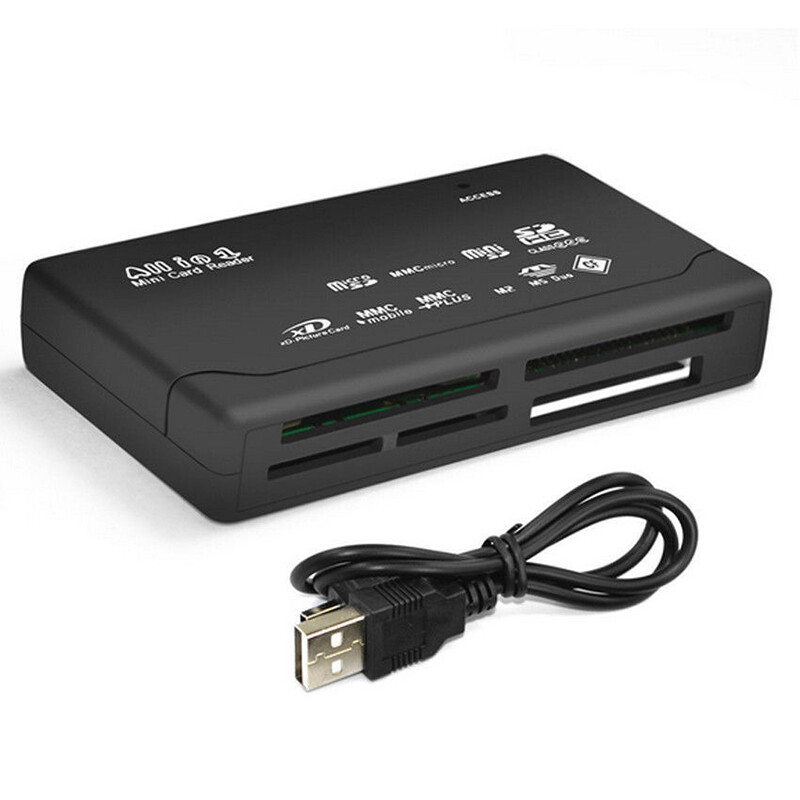 Black Micro SD to USB Memory Card Adapter Reader Drive MultiCard Supports 64GB