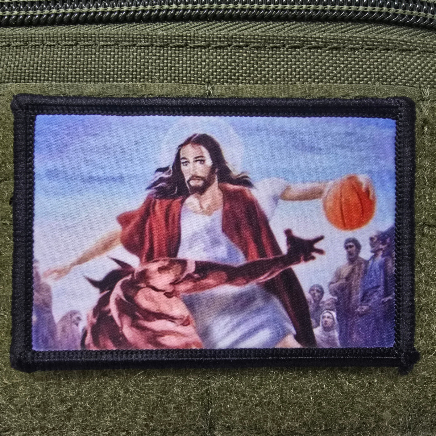 Jesus Serves Patch Tactical Military Army USA Flag Hook & Loop 036