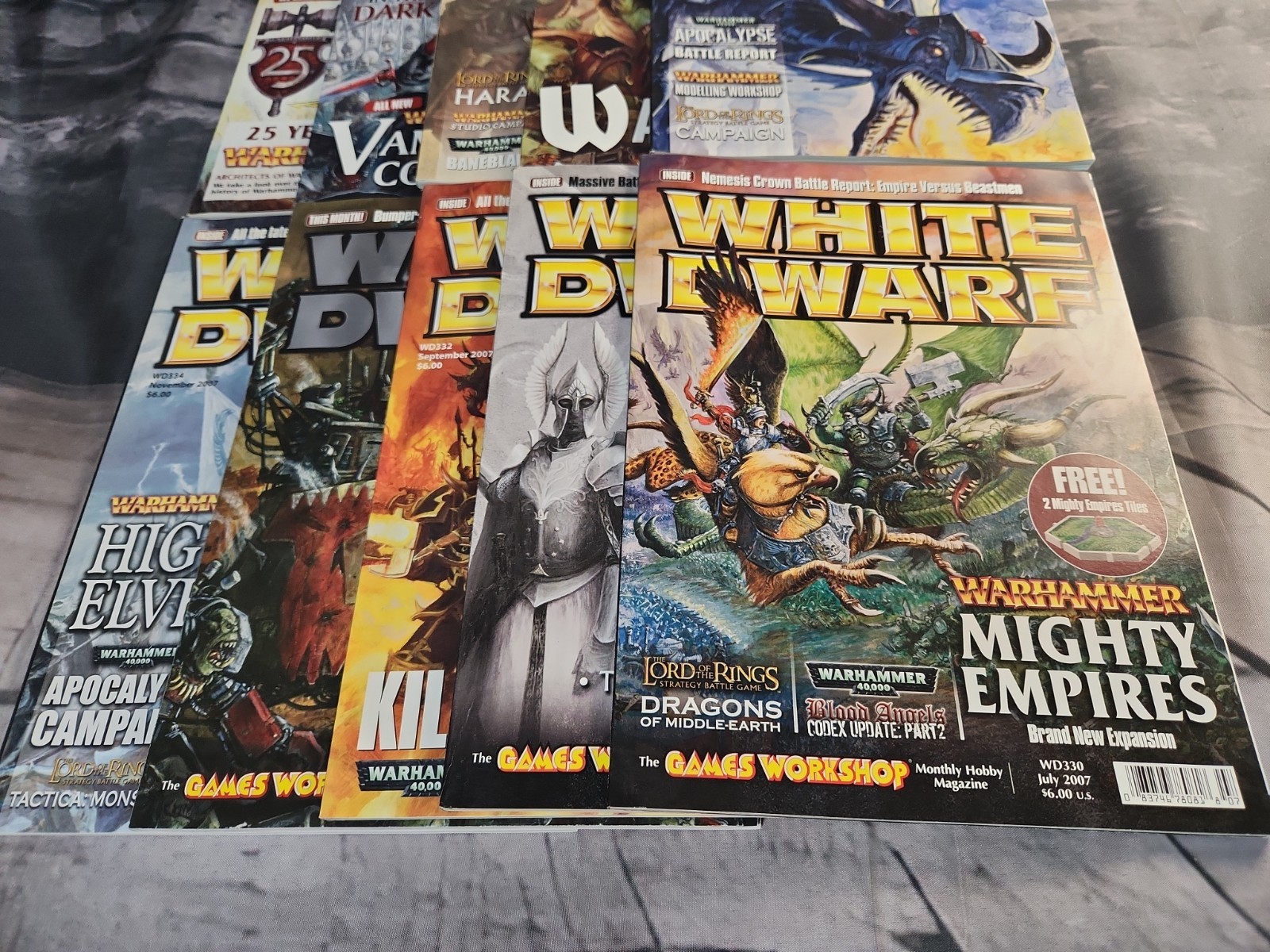 White Dwarf Magazine Lot Issues 330-339