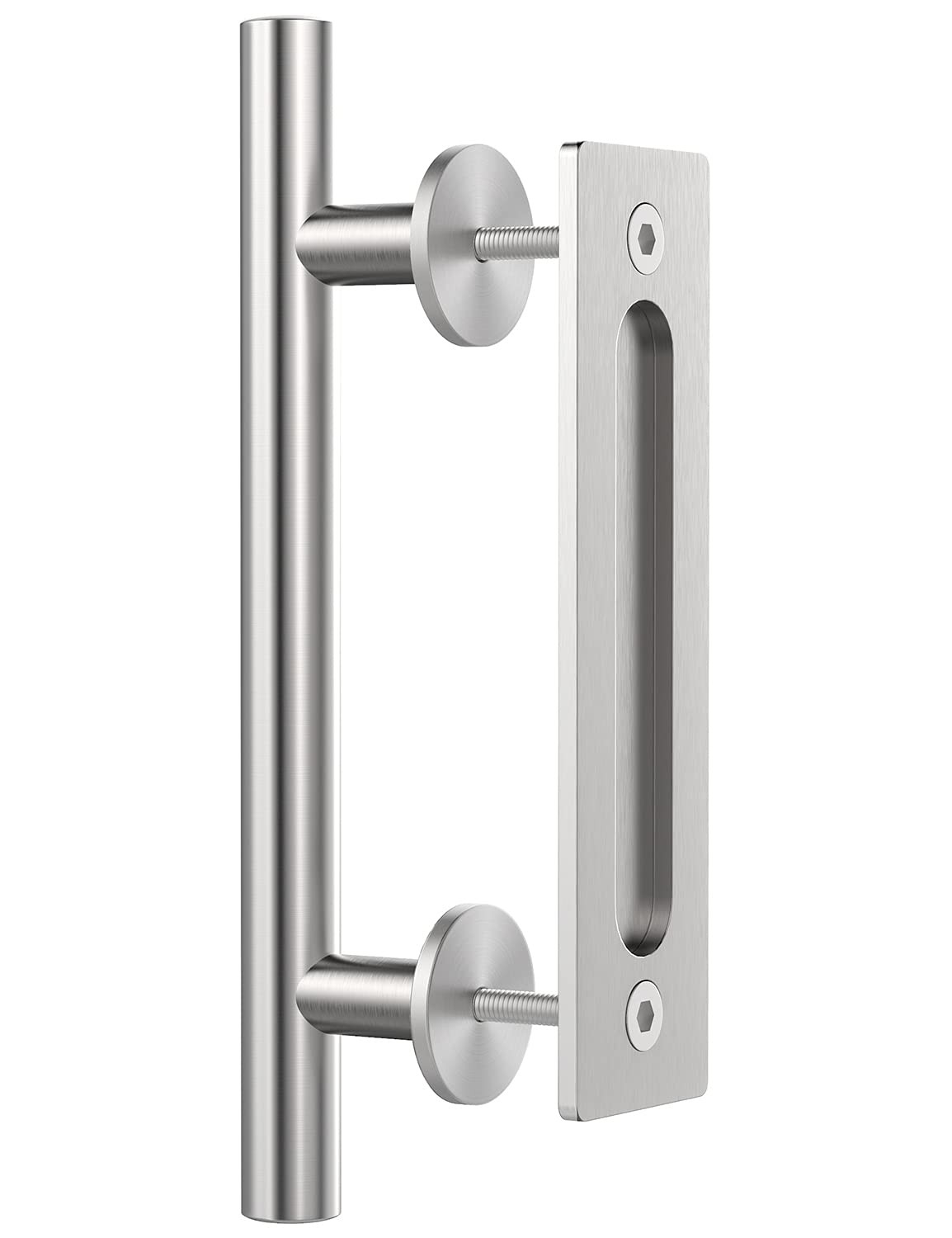 1 Pack12 Sliding Barn Door Handles Hardware with Flush Finger Pull Double-Sid...