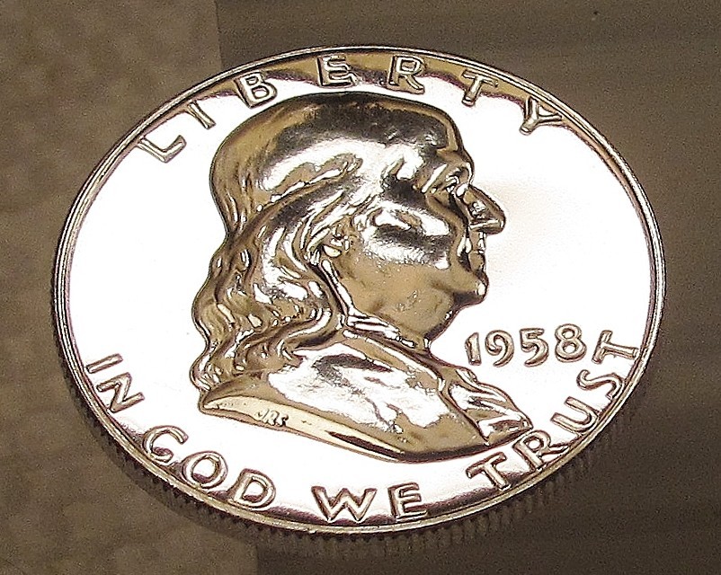 1958 Gem  Proof  Franklin  EYE CANDY " Blast  White Absolute Beauty "  #728 ~ 6