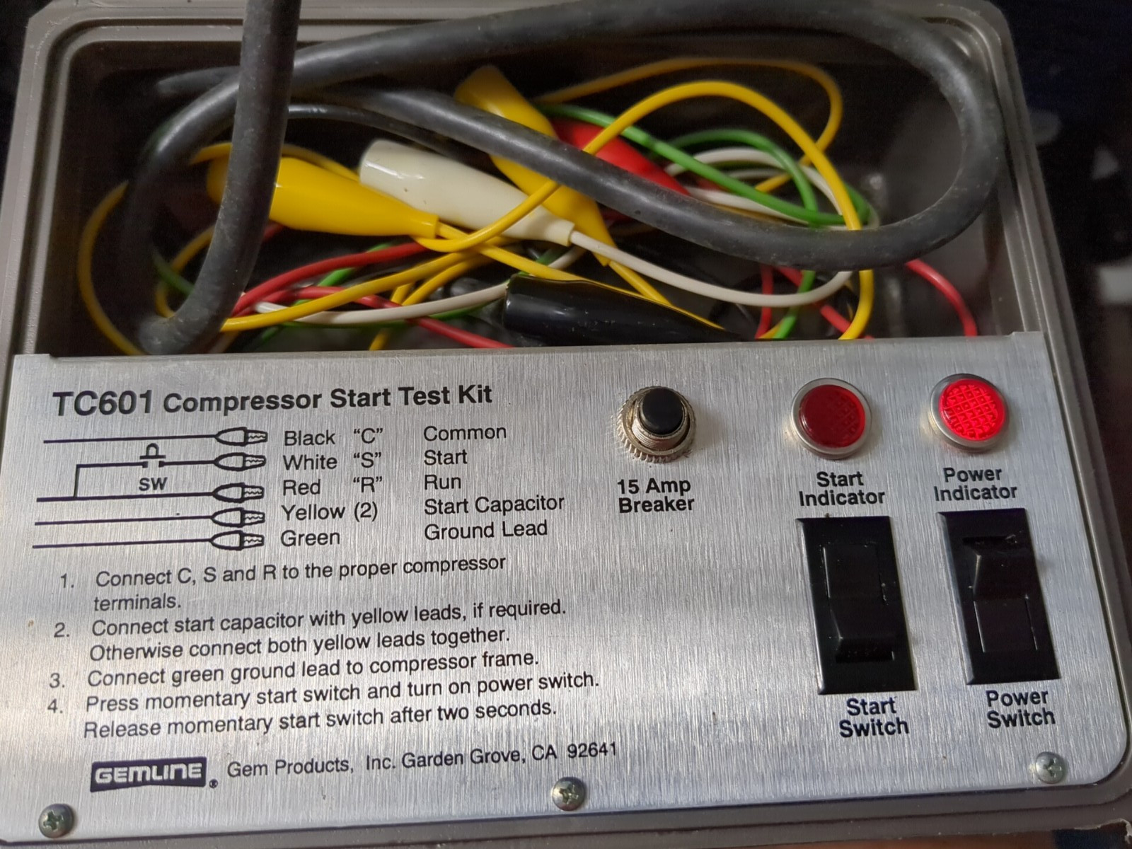 Gemline TC601 Compressor Start Kit READ Powers Up