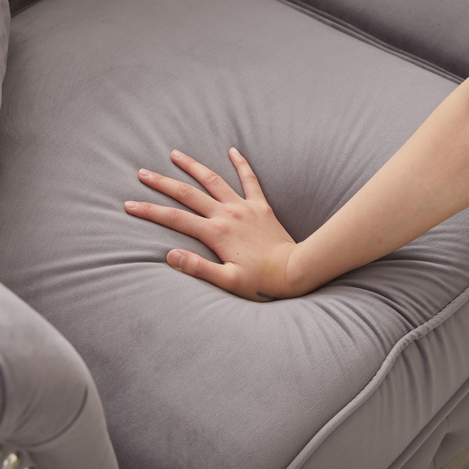 63.5'' Loveseat Sofa 2-Seater Velvet Upholstered Sofa Couch Living Room Sofa