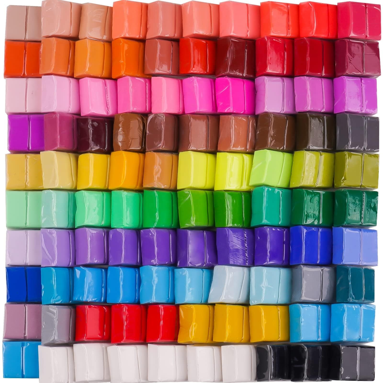 Tomorotec 100PCS Polymer Clay Value Pack 82 Colors in Bulk Small