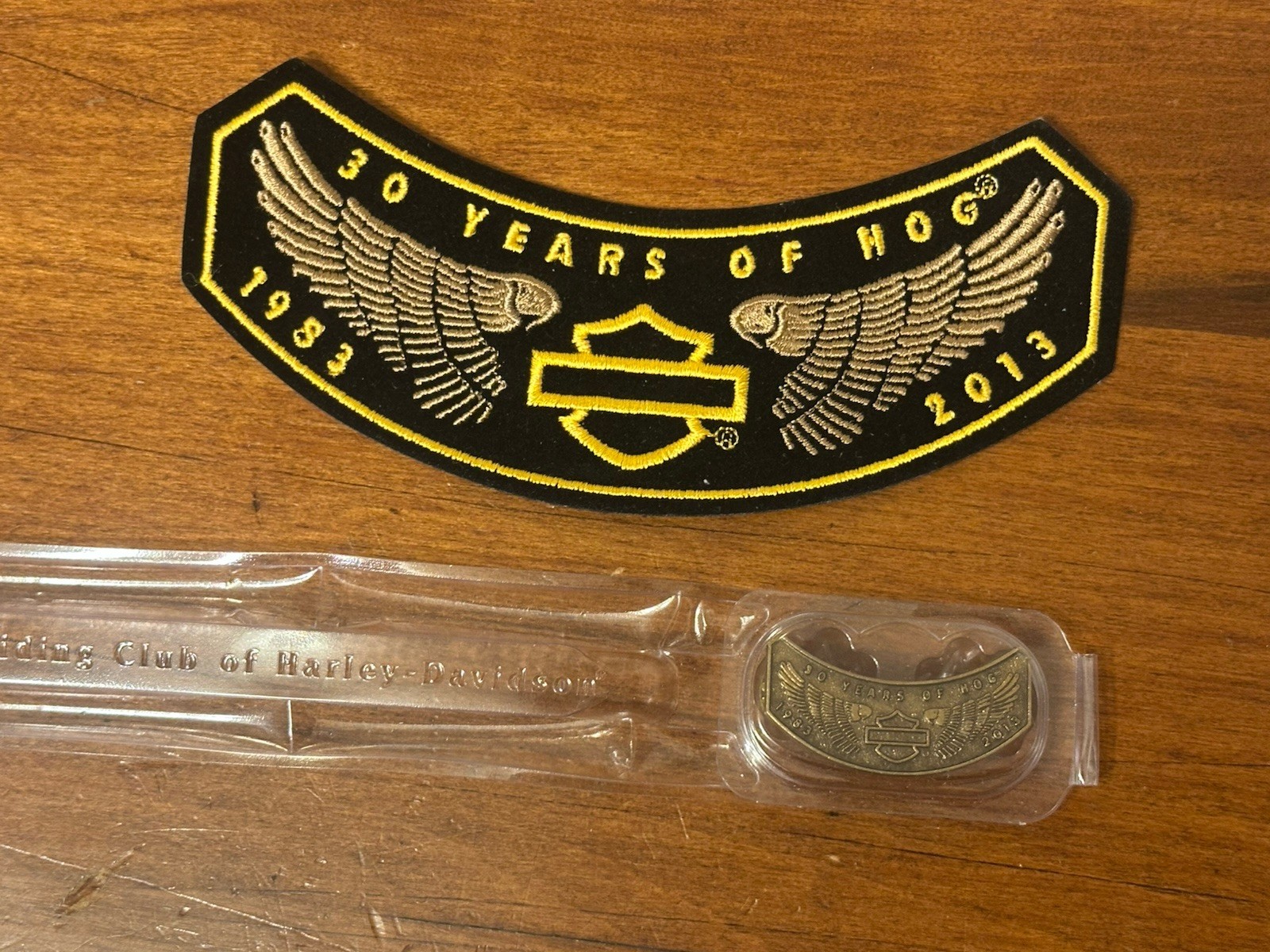 2013 Harley Davidson Owners Group 30 Years of HOG  Rocker Patch And Pin