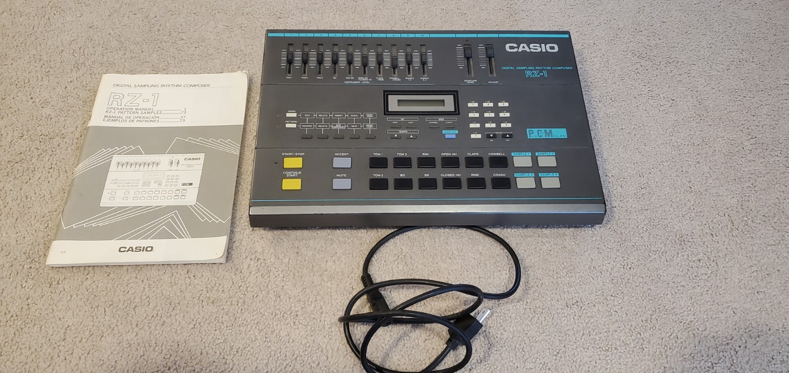 Casio RZ-1 Drum Machine Digital Sampling Rhythm Composer
