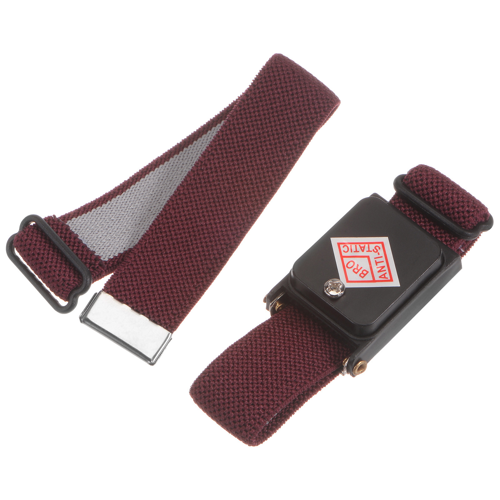 Anti Static Wrist Strap ESD Antistatic Cordless with Spare Bracelet Wine Red