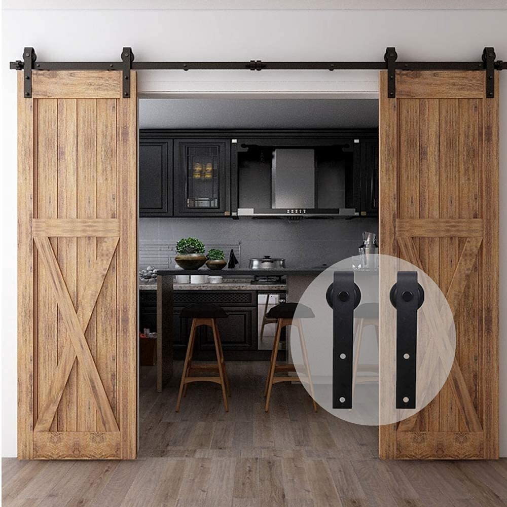 5-20FT Sliding Barn Door Hardware Roller Track Kit for Single Double Door