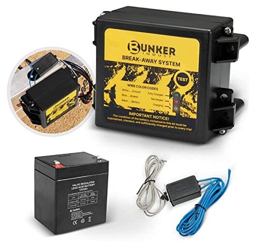 Trailer Brake Breakaway Kit with Charger, LED Display, Switch, 12V 5Ah