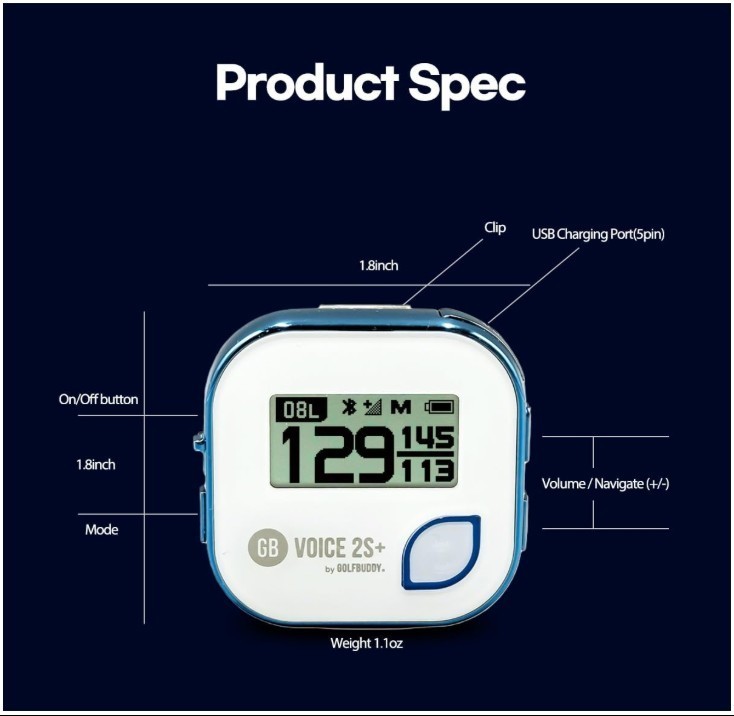 Golf GPS Rangefinder with Voice Guidance Blue