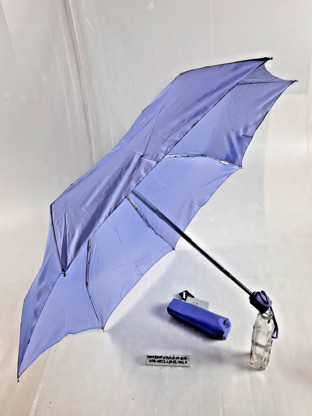 Women's/Unisex Mini Umbrella - Automatic - Open/Close - Purple - 1543 - Rainbow