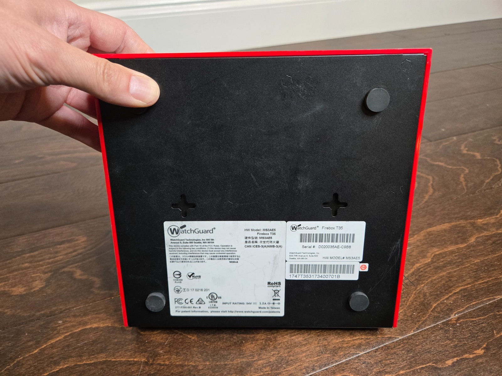 RT Watchguard Firebox T35 MS3AE5 Network Security Firewall Appliance