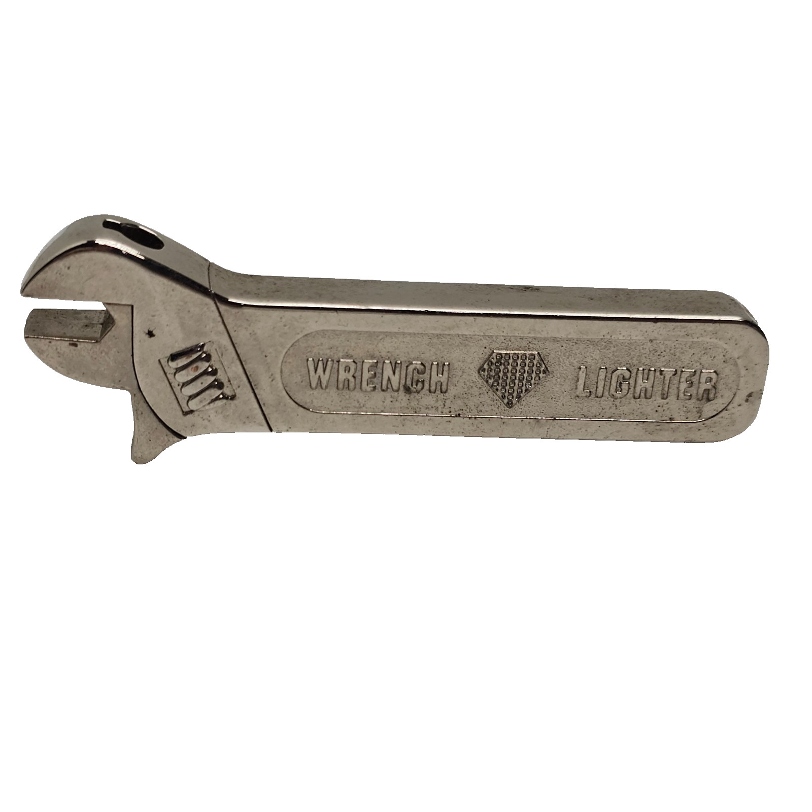 Wrench Lighter Adjustable Wrench Shape Novelty Pocket Lighter Silver Metal Vtg